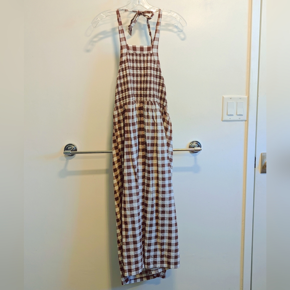 ASOS Smocked Gingham Halter Dress - Sz 2